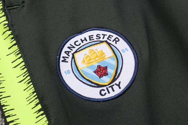 Survetement Foot Manchester City 2018-2019 Vert Noir